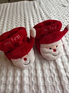 Be Jolly My First Christmas Santa Booties Slippers